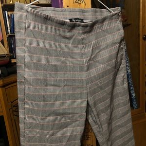 Plaid High Rise Pants